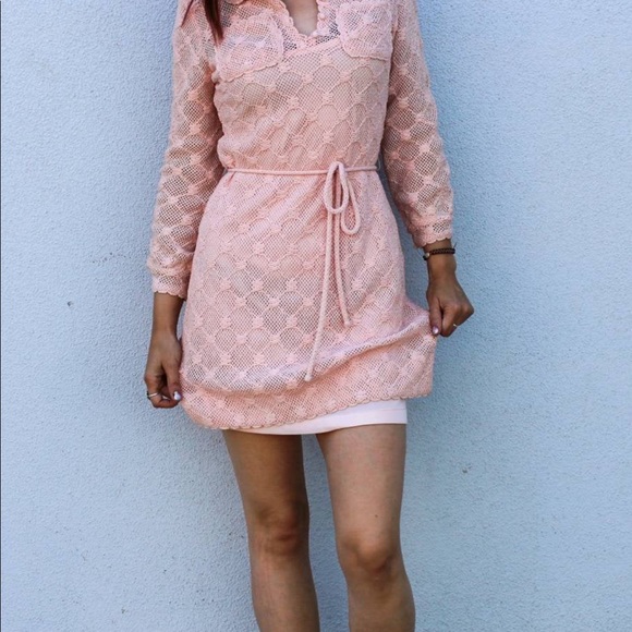 Vintage 70s pink crochet dress - Picture 7 of 8